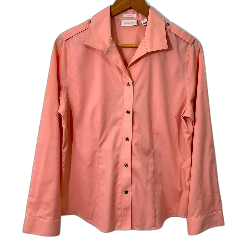 CHICO'S No Iron Button Up Shirt